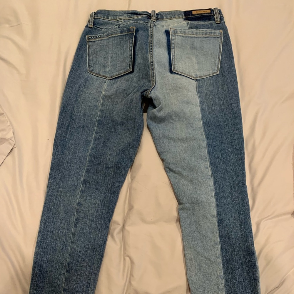 BLANK NYC. Two-Tone straight leg denim. Sz29